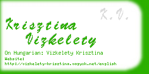 krisztina vizkelety business card